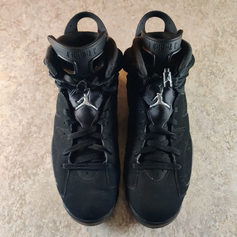 Jordan 6 Chrome Sneakers Men's‎ Size 11 Black Silver Basketball Shoes